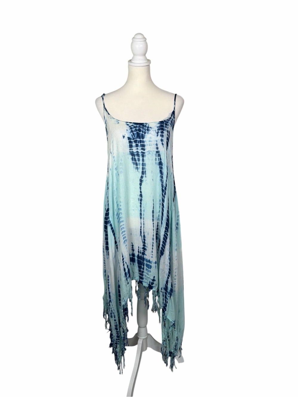 Beach by Exist Tie Dye Handkerchief Hem Dress One Size Boho Festival Beach Cover
